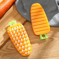 2950 Vegetable Scrubbing Brush, Vegetable Scrubber Non‑Toxic Fruit Brush Carrot Shape Vegetable Brush for Potato for Vegetable DeoDap