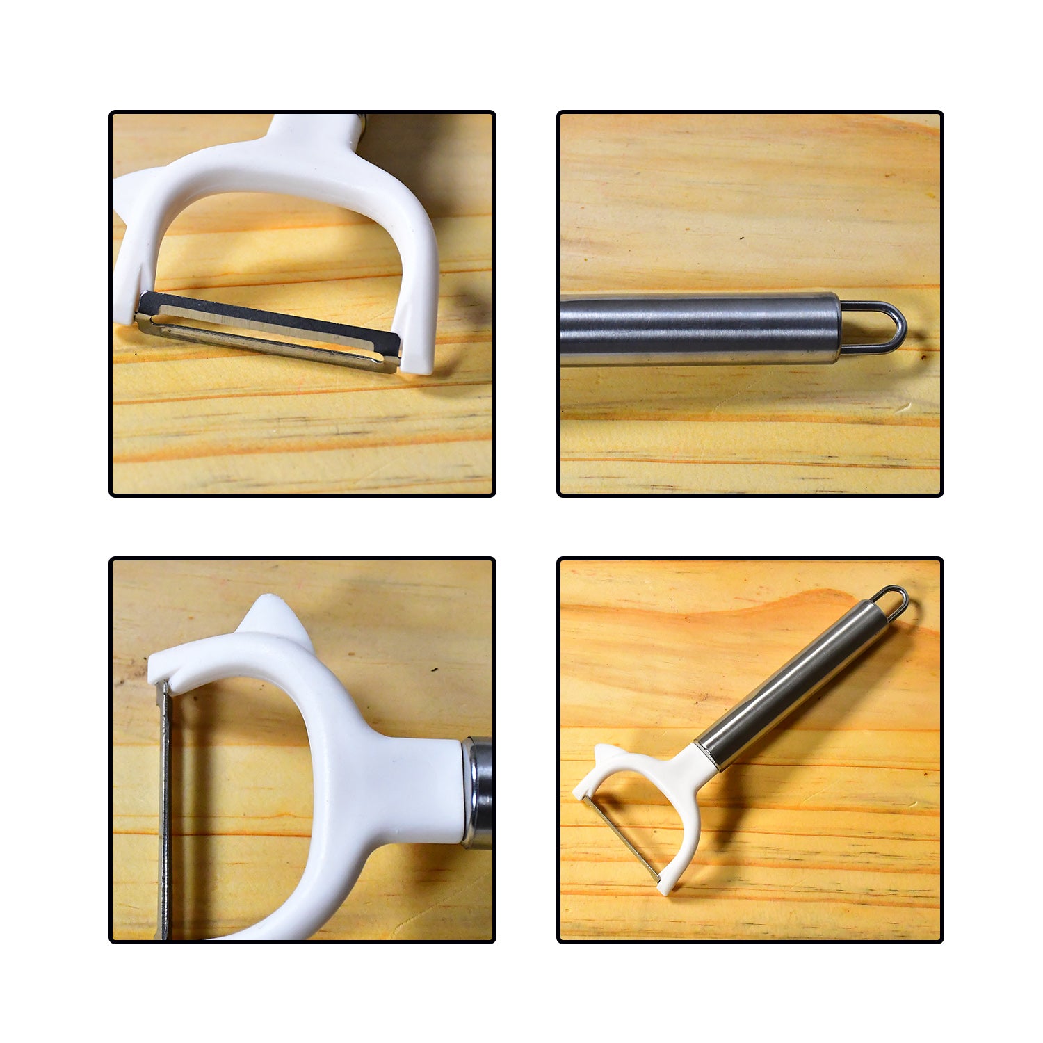 2058 Vegetable Peeler for Kitchen, Stainless Steel Potato Peeler with Sharp Blades DeoDap