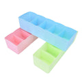 236 5-Compartments Socks/Handkerchief/Underwear Storage Box Socks Drawer Closet Organizer Storage Boxes (pack of 4) DeoDap