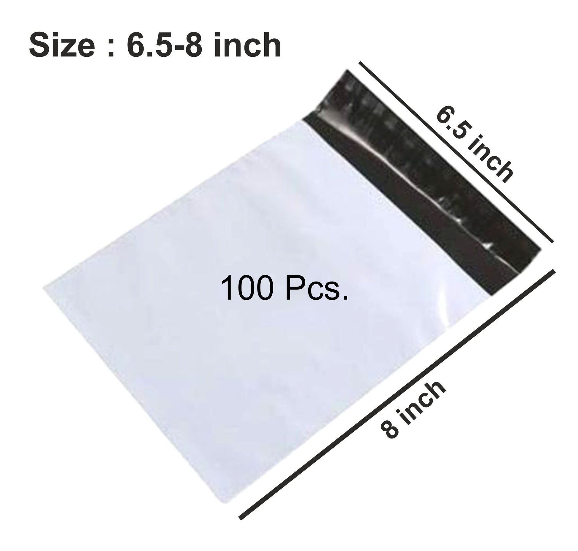 900 Tamper Proof Courier Bags(6.5X08 PLAIN 180 POD M1) - 100 pcs DeoDap