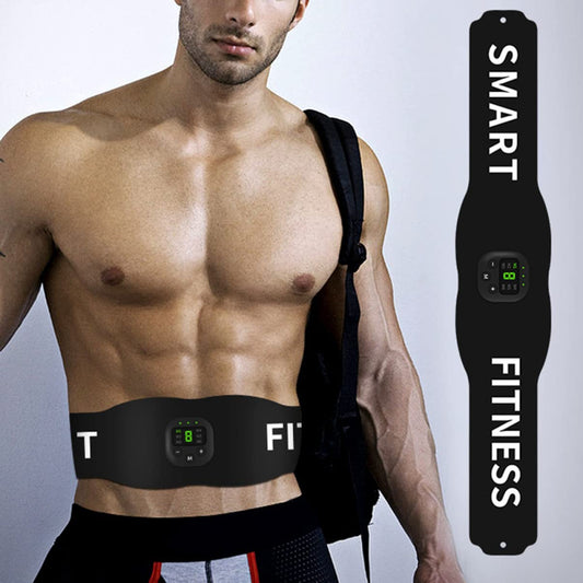 Aara Internationals weight loss Abdomen Waist for Fitness Belt Abdominal Smart Home Men Exercise Women USB Training of Black Charging