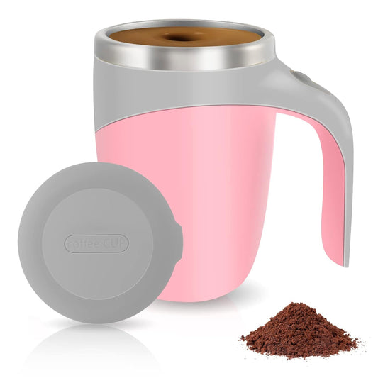 Aara Internationals Automatic Magnetic Stirring Coffee Mug, Rotating Home Office Travel Mixing Cup，Funny Electric Stainless Steel Self Mixing Coffee Tumbler, Suitable for Coffee, Milk, Cocoa and Other Beverages (Multicoloured)