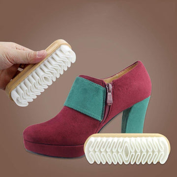 Aara InternationalsRubber Crepe Soft Shoe Brush - Suitable for Leather Cleaning Suede & Nubuck Boots, Bags and Belts (Handcrafted Suede Brush for Shoes), Multicolour