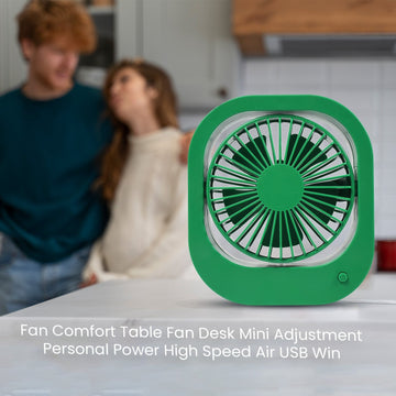 1110 Portable USB Fan - Rechargeable Fan with 2 Speeds, 180° Rotating Rechargeable Fan, Quiet Personal Fan for Travel in the Car Outdoors DeoDap