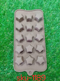 1189 Food Grade Non-Stick Reusable Silicone Star Shape 15 Cavity Chocolate Molds / Baking Trays DeoDap