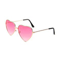 4952 Multi color Heart Shaped Metal Reflective Mirror Lens Women's Sunglasses DeoDap