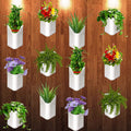 3858 Plastic Vertical Hanging Planter Pot, Multicolour, DeoDap