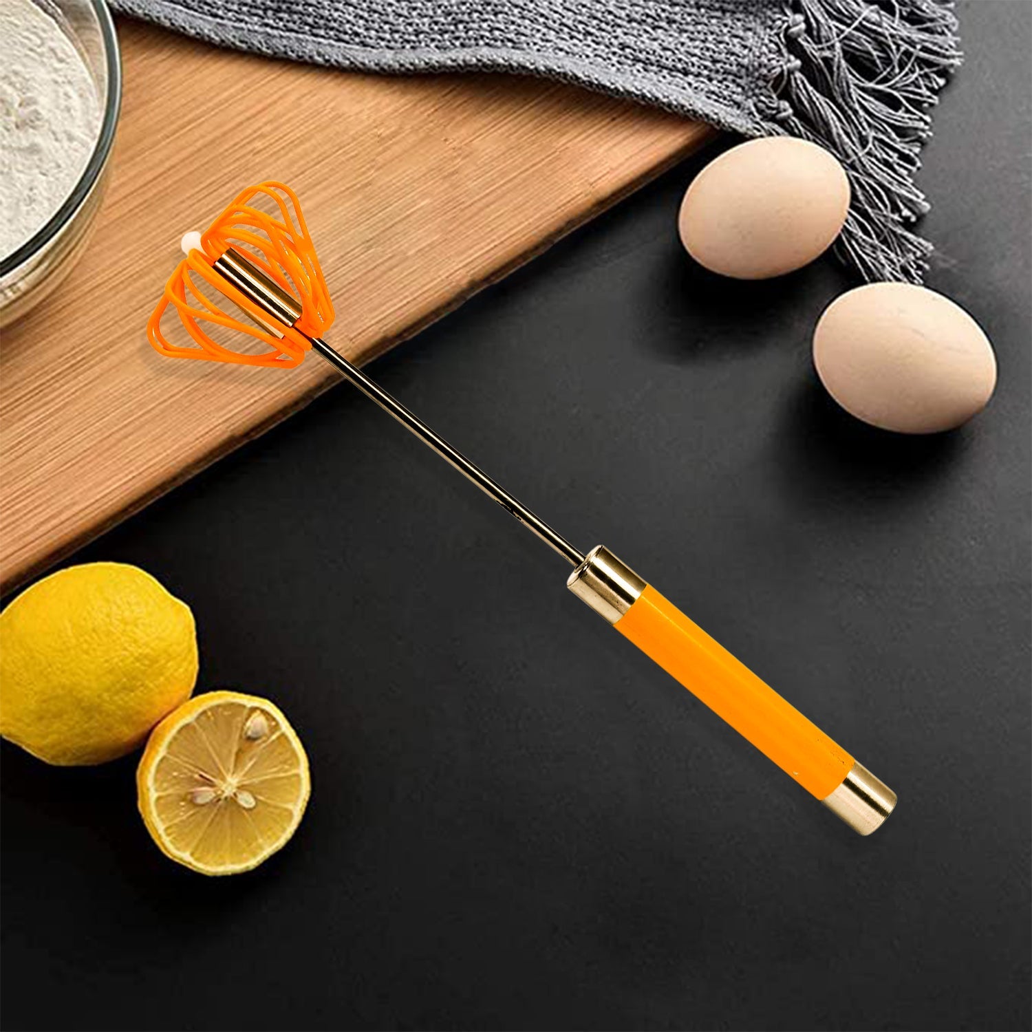 2102 Stainless Steel Hand Pressure Rotary Egg Beater, Manual Whip Cream Whisks Baking Tools. DeoDap