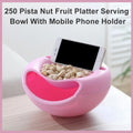 250 Pista Nut Fruit Platter Serving Bowl With Mobile Phone Holder by HomeFast DeoDap