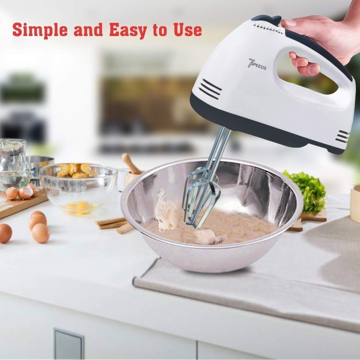 2143 Compact Hand Electric Mixer/Blender for Whipping/Mixing with Attachments DeoDap