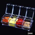 2444 Crystal Seasoning Acrylic Box Pepper Salt Spice Rack DeoDap