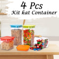 2568 Plastic Storage container Set with Opening Mouth DeoDap