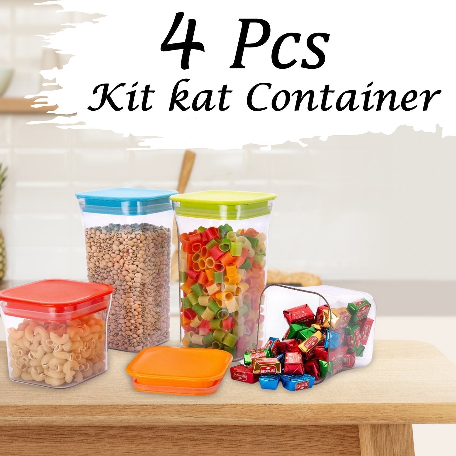 2568 Plastic Storage container Set with Opening Mouth DeoDap