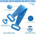 1302 Silicone Body Back Scrubber Double Side Bathing Brush for Skin Deep Cleaning DeoDap