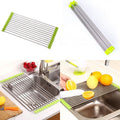 2064 Foldable Drain Rack Kitchen Sink Roll up Dish Drying Rack Portable Dish Rack DeoDap