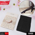 6489 Body Stocking Cloth White Dot Design Stocking Cloth With ELASTIC CLOTH , BEST SOFT MATERIAL CLOTH DeoDap