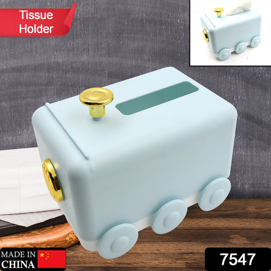 7547 Tissue Paper Holder Unique Train Engine Tissue Storage Box Tissue Paper Holder Box | Tissue Holder Dispenser Organizer for Car Decor & Home Use