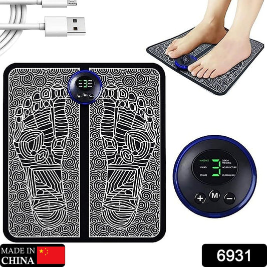 6931  EMS Foot Massager, Electric Feet Massager, Deep Kneading Circulation Foot Booster for Feet and Legs Muscle Stimulator, Folding Portable Electric Massage Machine