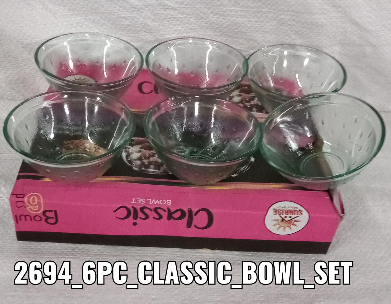 2694 6 Pc Classic Bowl Set used in all kinds of household and kitchen purposes for serving food stuffs and items etc. in it. DeoDap