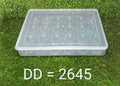 2645 24 Grids Plastic Egg Box Container Holder Tray for Fridge with Lid for 2 Dozen Egg Tray DeoDap