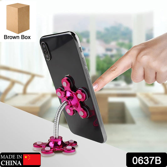 0637b Phone Holder, 360°Rotatable Phone Stand Multi-Function Double-Sided Suction Cup Mobile Phone Holder ( MOQ :- 6 Pc )