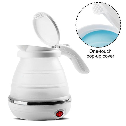 2137 Silicone Foldable Collapsible Electric Water Kettle Camping  Boiler